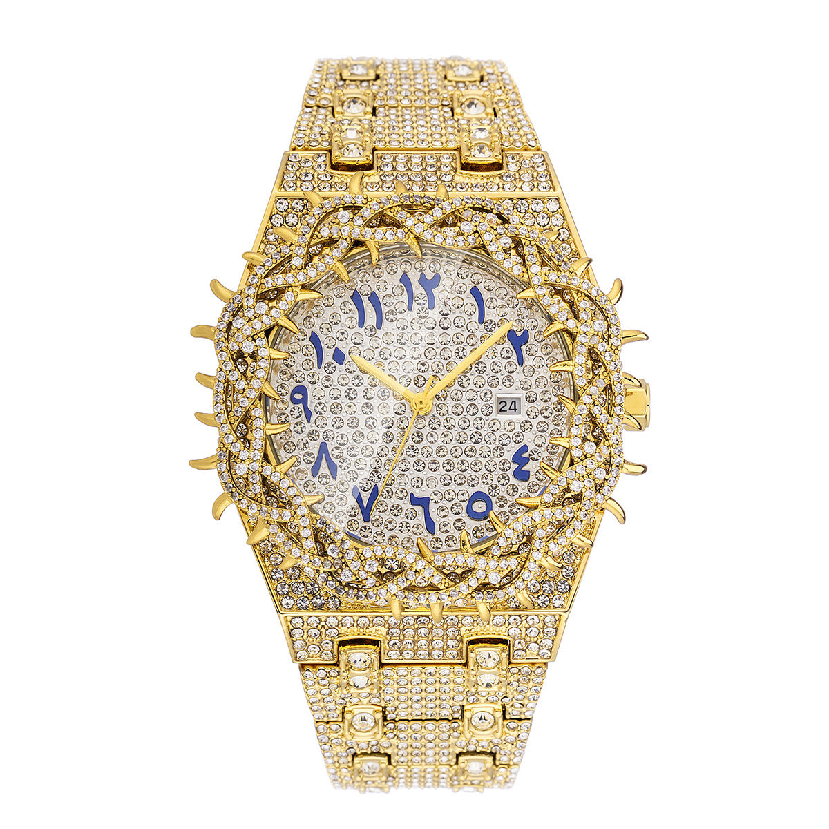 💎 Crown Iced-Out Watch