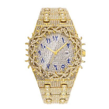 💎 Crown Iced-Out Watch